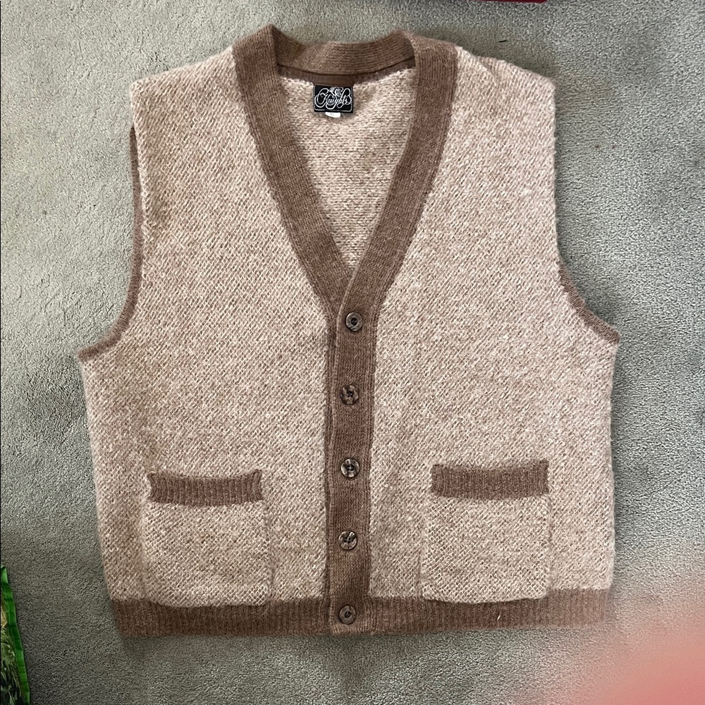 Brown 100% Alpaca Vest